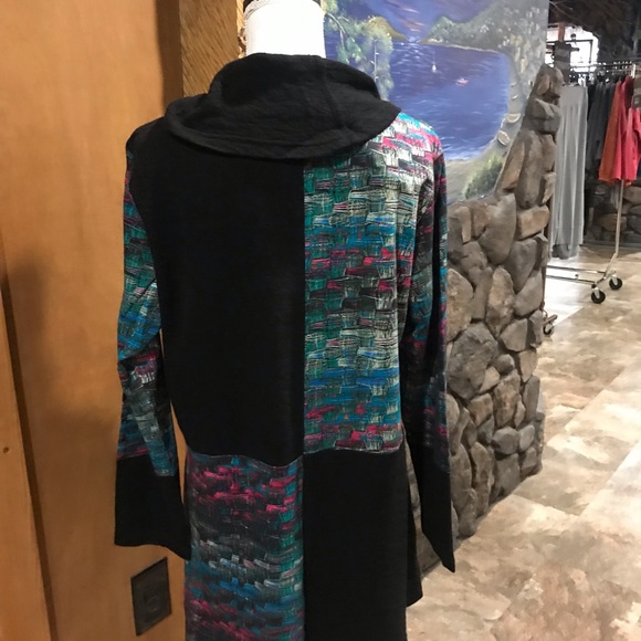 NWT Parsley & Sage Black Multi Cowl Neck Tunic - Picture 3 of 3